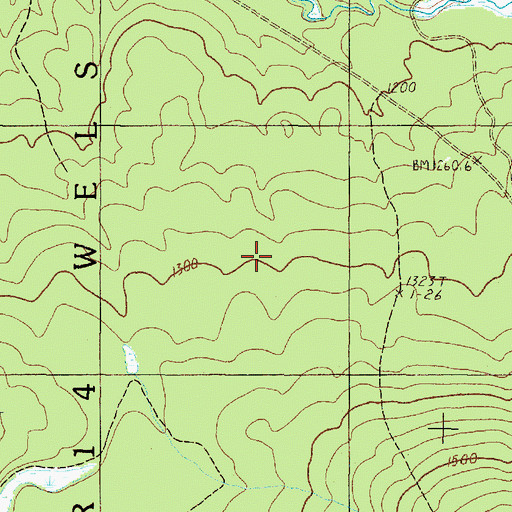 Topographic Map of TX R14 WELS, ME