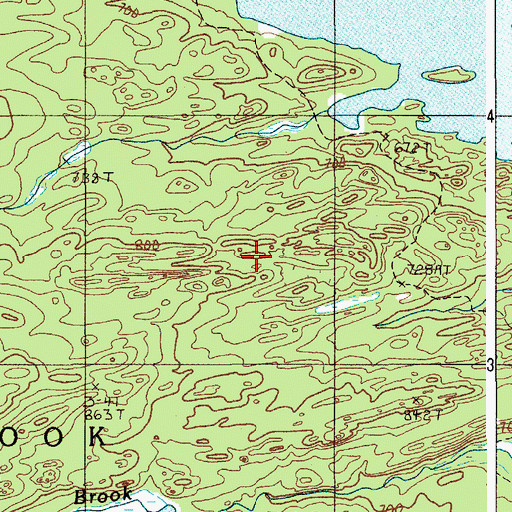 Topographic Map of Trout Brook Township, ME