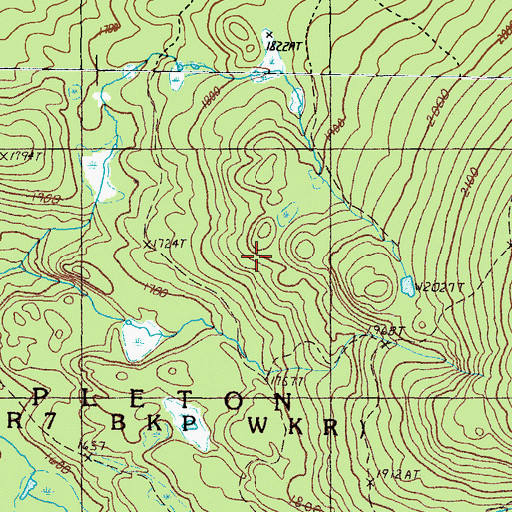 Topographic Map of Appleton Township, ME