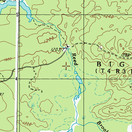 Topographic Map of Bigelow Township, ME