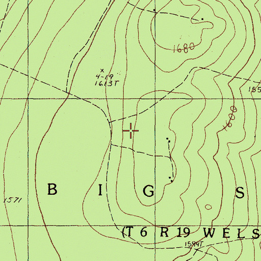 Topographic Map of Big Six Township, ME