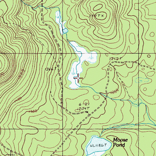 Topographic Map of Bowtown Township, ME