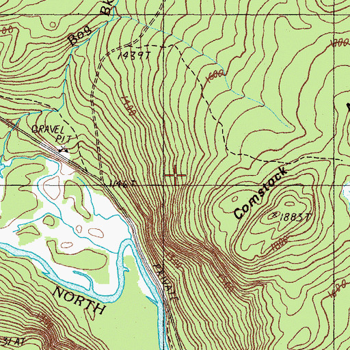 Topographic Map of Comstock Township, ME