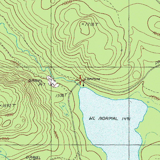 Topographic Map of Dole Brook Township, ME