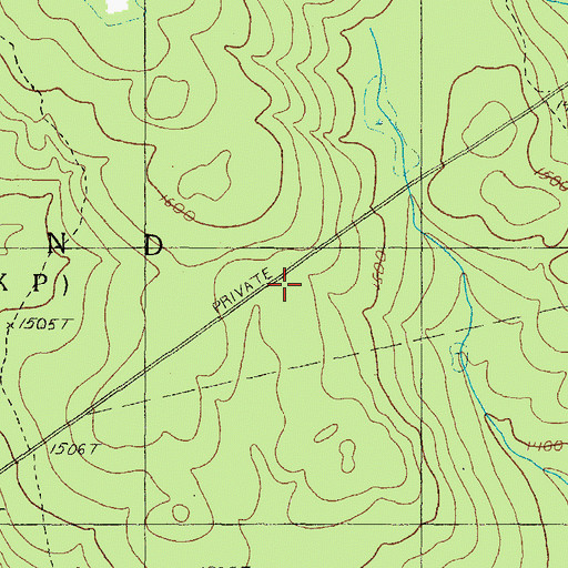 Topographic Map of Hammond Township, ME
