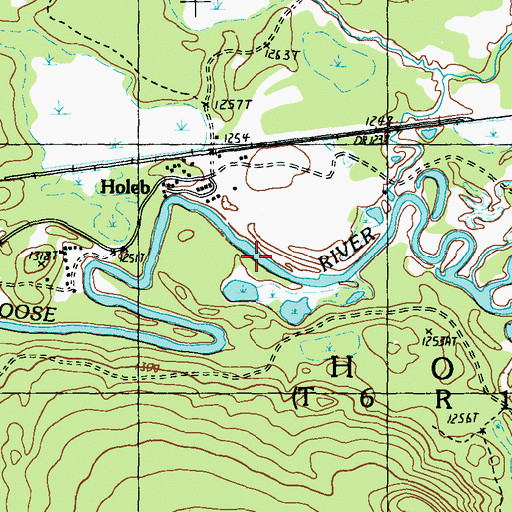 Topographic Map of Holeb Township, ME