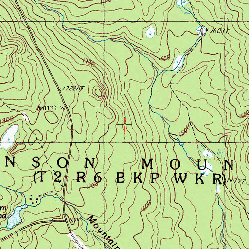Topographic Map of Johnson Mountain Township, ME
