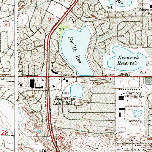 Topographic Map of Smith Dam, CO