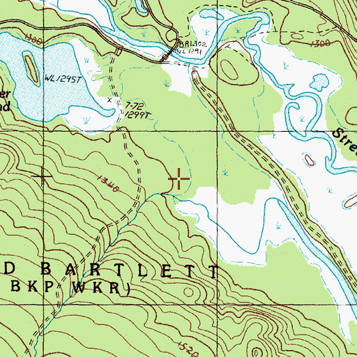 Topographic Map of King and Bartlett Township, ME