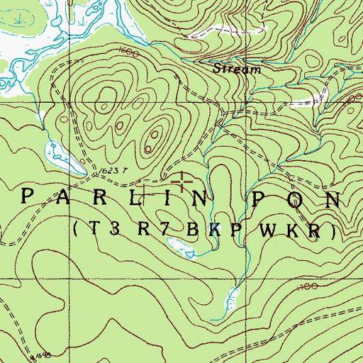 Topographic Map of Parlin Pond Township, ME