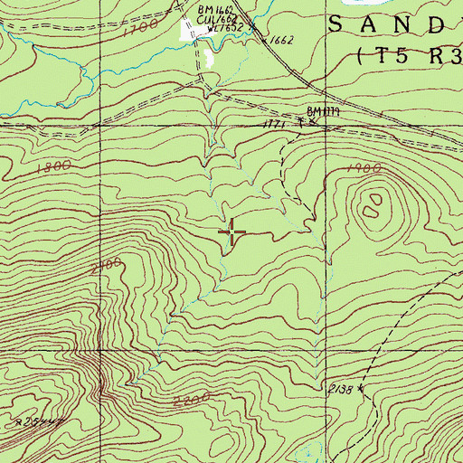Topographic Map of Sandy Bay Township, ME