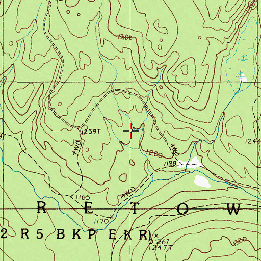 Topographic Map of Squaretown Township, ME