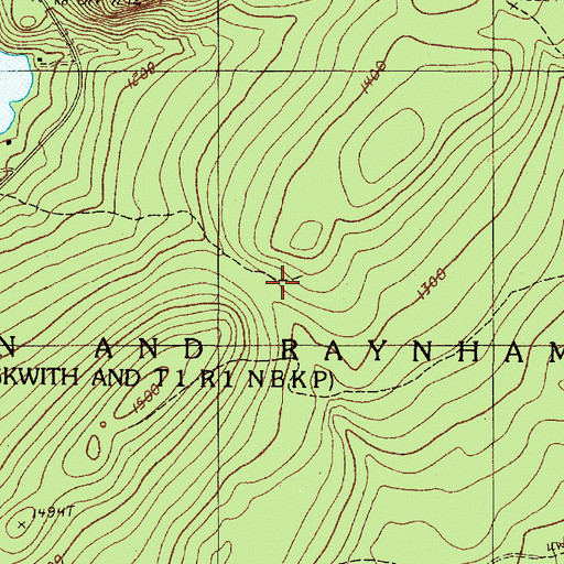 Topographic Map of Taunton and Raynham Academy Grant, ME