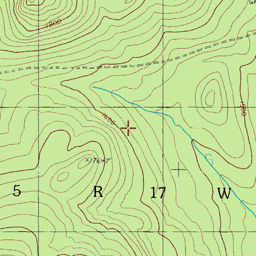 Topographic Map of T5 R17 WELS, ME