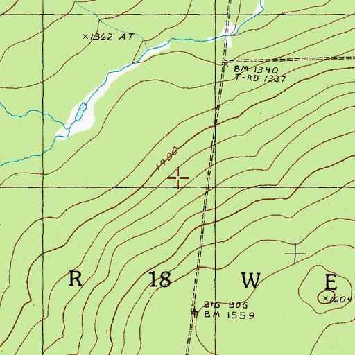 Topographic Map of T5 R18 WELS, ME