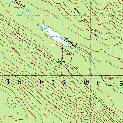 Topographic Map of T5 R19 WELS, ME