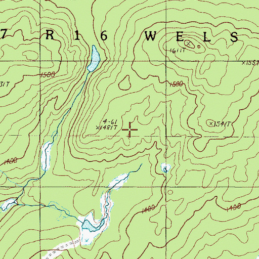 Topographic Map of T7 R16 WELS, ME