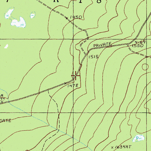 Topographic Map of T7 R18 WELS, ME