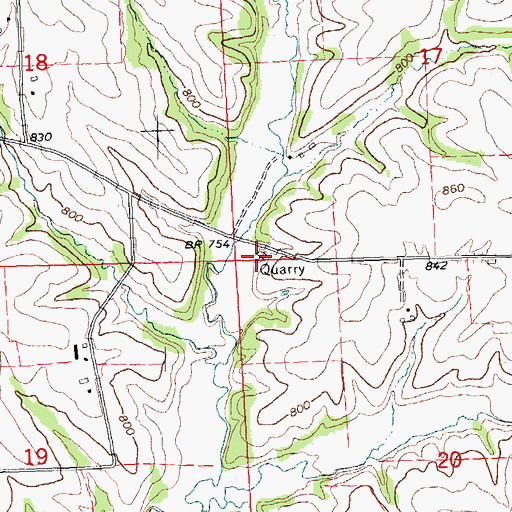 Topographic Map of Millershone Quarry, IL