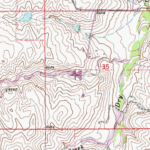 Topographic Map of Stroh Erosion Control Reservoir, CO