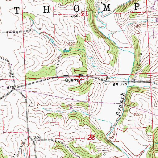 Topographic Map of Schultz Quarry, IL