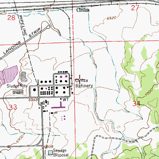 Topographic Map of Ciniza, NM
