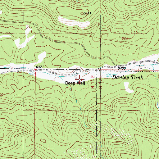 Topographic Map of Deep Well, NM