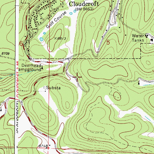 Topographic Map of Aspen Campground, NM