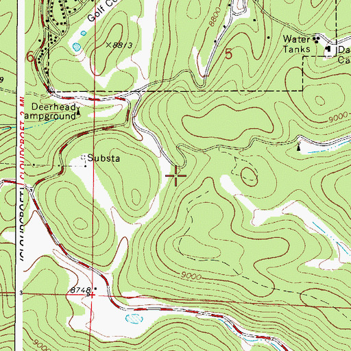 Topographic Map of Black Bear Campground, NM