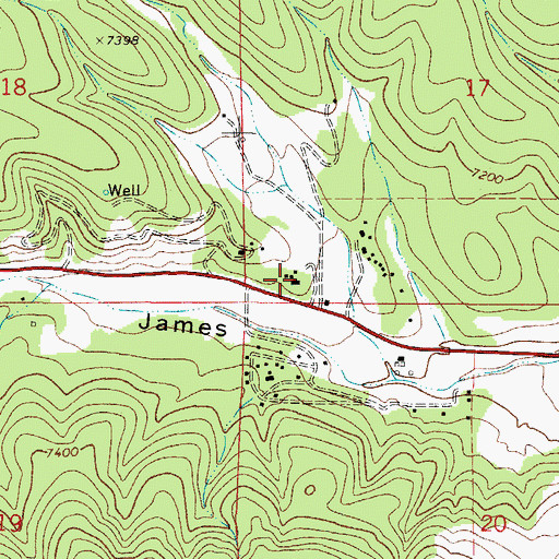 Topographic Map of Church Camp, NM