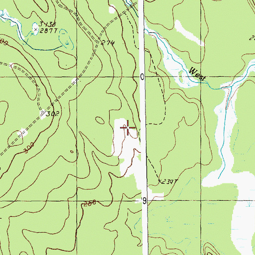 Topographic Map of Fowler Township, ME