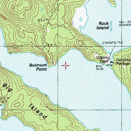 Topographic Map of Sakom Township, ME