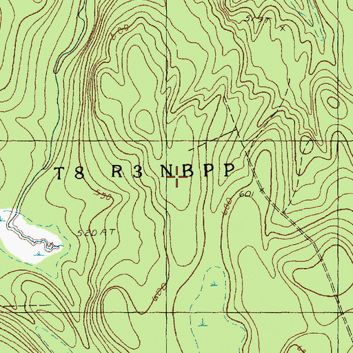 Topographic Map of T8 R3 NBPP, ME