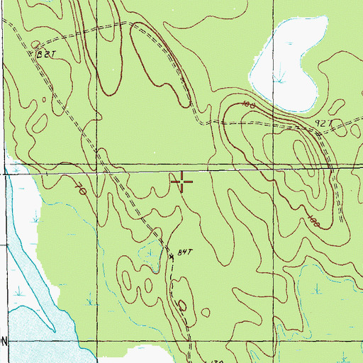 Topographic Map of Berry Township, ME