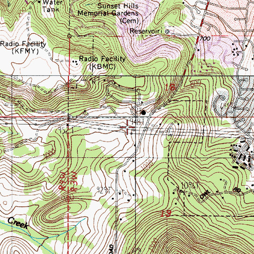 Topographic Map of 52 & Willamette City Park, OR