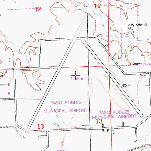 Topographic Map of Estrella Army Air Field (historical), CA