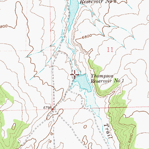 Topographic Map of Thompson Number 1 Dam, CO