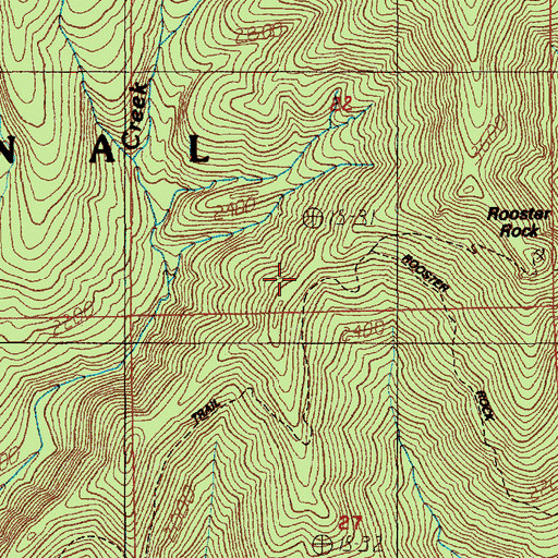 Topographic Map of Menagerie Wilderness, OR