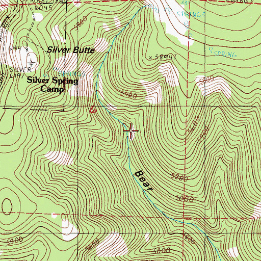 Topographic Map of North Fork John Day Wilderness, OR