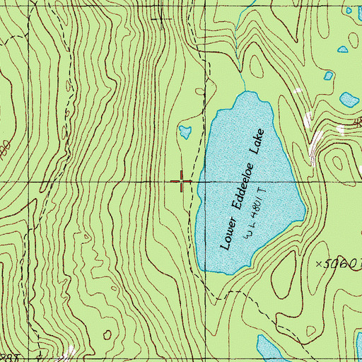 Topographic Map of Waldo Lake Wilderness, OR