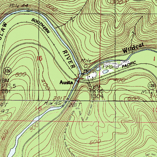 Topographic Map of Austa Landing County Park, OR