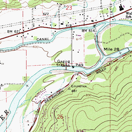 Topographic Map of Emmrich Landing County Park, OR