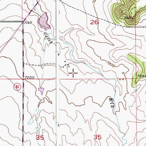 Topographic Map of West Cherry Creek Detention Number 8 Reservoir, CO