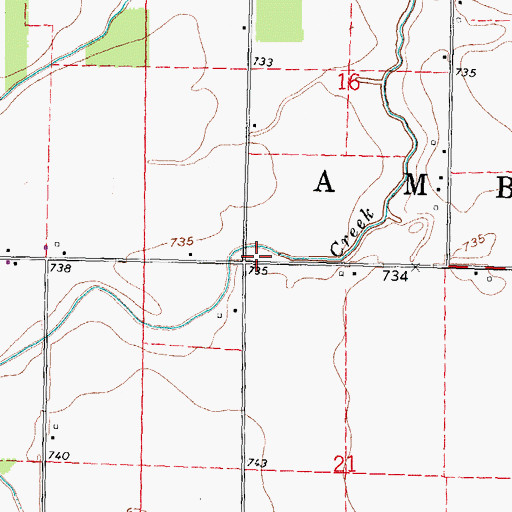Topographic Map of Leslie Post Office (historical), OH