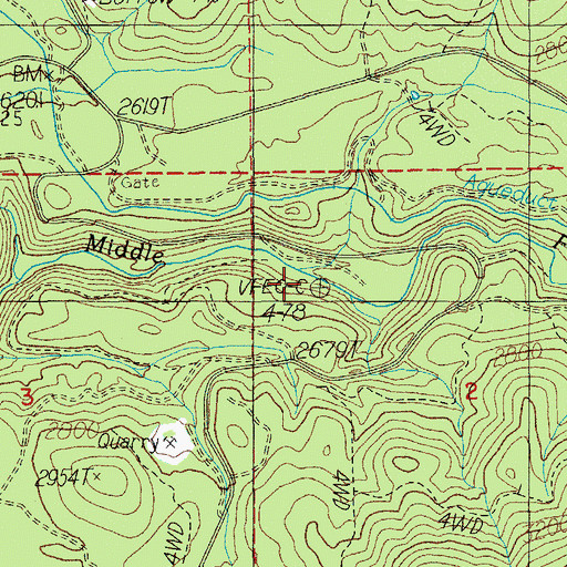 Topographic Map of Aiken County Park, OR