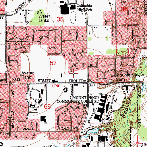 Topographic Map of C P City Park, OR