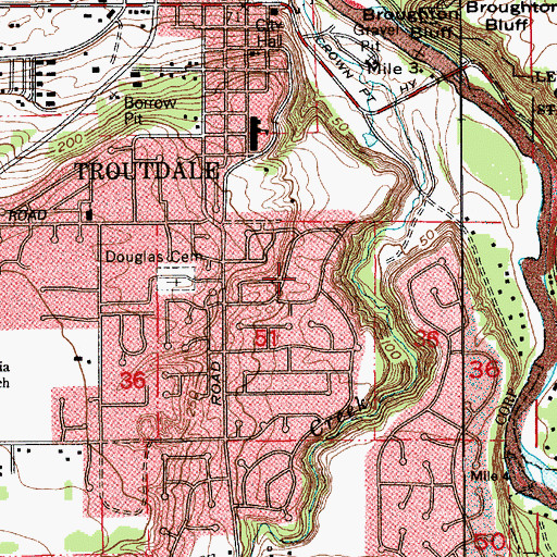 Topographic Map of Weedin City Park, OR