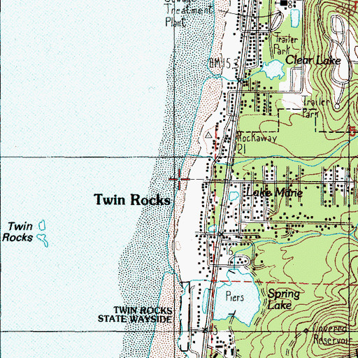 Topographic Map of Twin Rocks County Park, OR