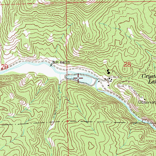 Topographic Map of Baehr Reservoir, CO