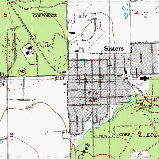Topographic Map of Harold Barclay City Park, OR